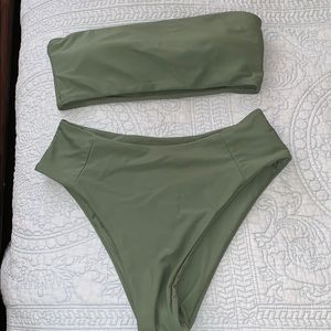 High Cut Bandeau Bathing Suit (PADDED)